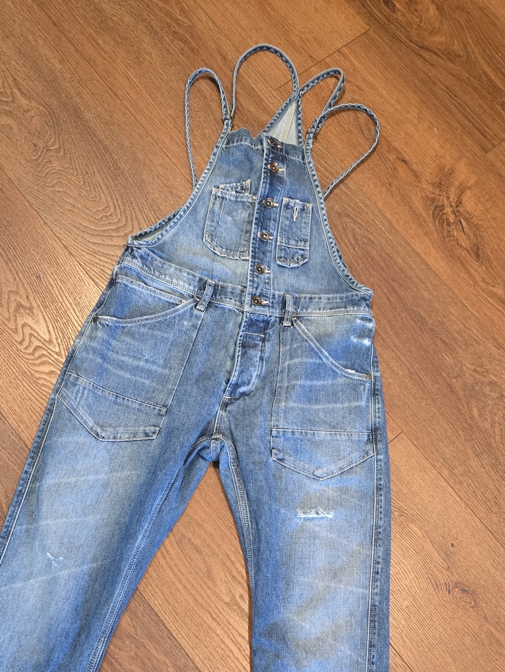 H & M DUNGAREE DENIMOVERALLS.. SIZE 4.. #8179